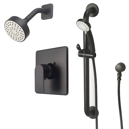 Olympia Single Handle Shower Trim Set W/Handheld in Matte Black TD-23912-ADA-MB